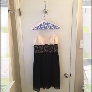 Democracy cocktail dress - black and cream